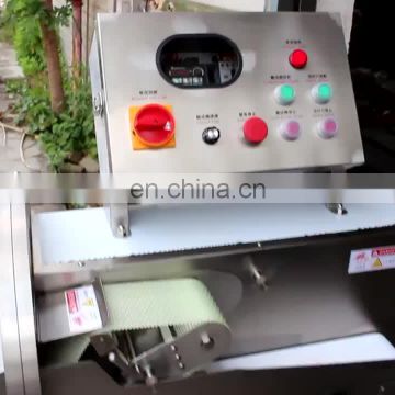 Multi-function meat and vegetable cutter with conveyor belt cooked meat beef cutting machine