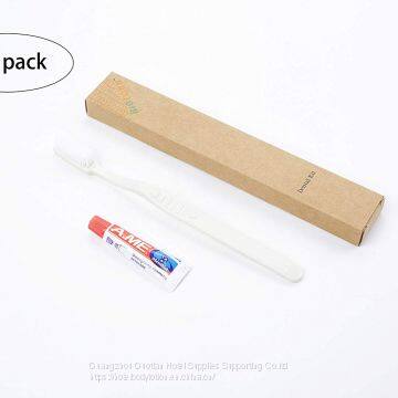 Disposable Toothbrushes With Toothpaste - Individually Wrapped Suit for Travel, Guests, and Hotel, 100 Set per Case