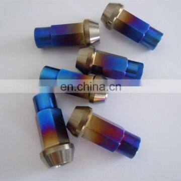 Titanium car wheel nut and bolts