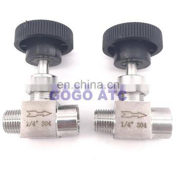 Needle Valve Adjustable 1/4" 3/8" Male to Female Thread Stainless Steel 304 Flow Control Shut off Crane Needle Valvev photo-2