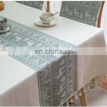 New Design Linen Tablecloth Embroidery Animal Geometric Pattern Tablecloth Party Tablecloth photo-5