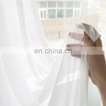 Ready Made European Simple Style White Color Soft Feeling Voile Sheer Curtain For The Living Room photo-6