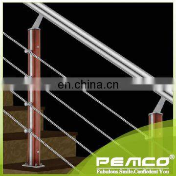 Wholesale New Design Customized Wood Stainless Steel Cable Railing photo-3