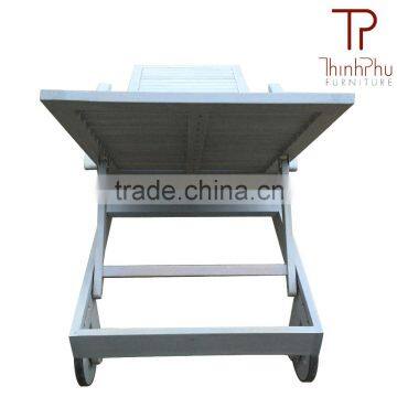 TAMELES - SUN LOUNGER - High Quality Outdoor Furniture - Acacia Wood photo-2