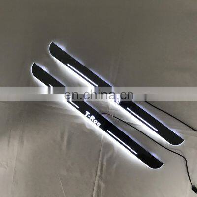 Led Door Sill Plate Strip Welcome Light Pathway Accessories for volkswagen t-roc dynamic sequential style