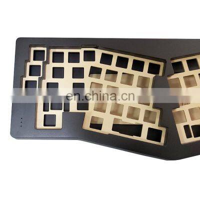 CNC machining keyboard case custom black red gold silver anodize  keyboard plate keyboard weight