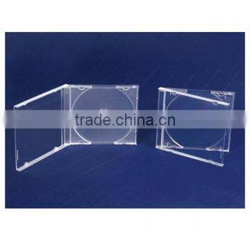 Clear CD Case with black tray single // clear pvc case