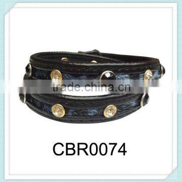 wholesale stud rivet PU Winding bangles