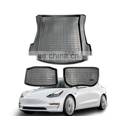 Interior Car Protector Mat Tpe Front Trunk Mat For Tesla Model 3 Waterproof Mat