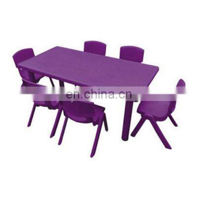 Nursery school cheap rectangle height adjustable kids table and chair set