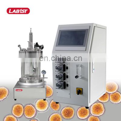 Manufacturer Price Laboratory 5L 5 L Small Glass Fermentor Fermentation Bacterial Basic Benchtop Bench Top Bioreactor Fermenter