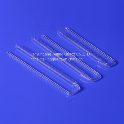 Transparent U Shape Quartz Test Tube Fused Glass Sampling Tube for BET Chemical Analysis photo-4