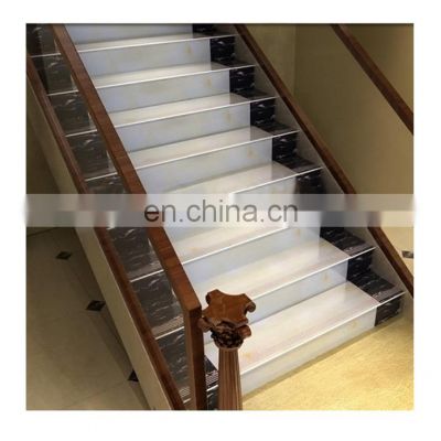 Marble Glazed Finish Stair Tiles,Ceramic Anti Slip Stepping Stairs Flooring Tiles