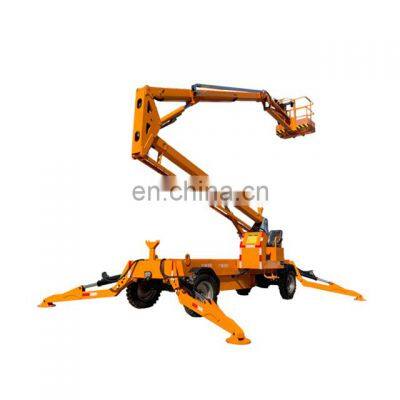 Aerial work platform hydraulic articulated trailer type picker can tow arm lift