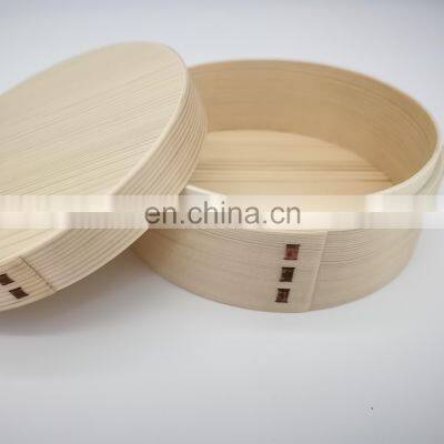 Green and environmentally friendly Japanese style cheap natural wooden bento box for sale