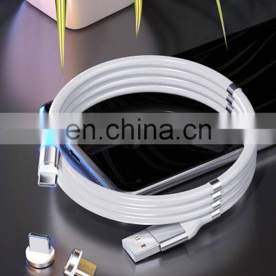 Оптовая продажа трехвходной магнитной кабели с 7 контактами для быстрой зарядки и передачи данных. Магнитный USB - кабель для мобильных телефонов подходит для iPhone/Type - C/Android photo-3