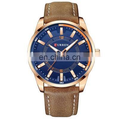 CURREN Men's Casual Leather Quartz Watch Top Brand Fashion Watches Luxury Business Movement Wristband Watches 8390
