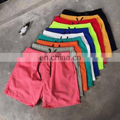 Wholesale Custom Logo Summer Beach Elastic Swimwear Quick Dry Mens Swim Shorts With Pocket