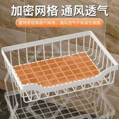 Floor Multi - Layer Movable Kitchen Shelf Vegetable Rack Toilet Storage Rack photo-5