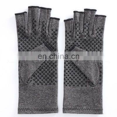 Cheap Half Finger Pain Relieve Compression Other Sports Gym Anti Slip Silicone Dots Arthritis Gloves photo-4