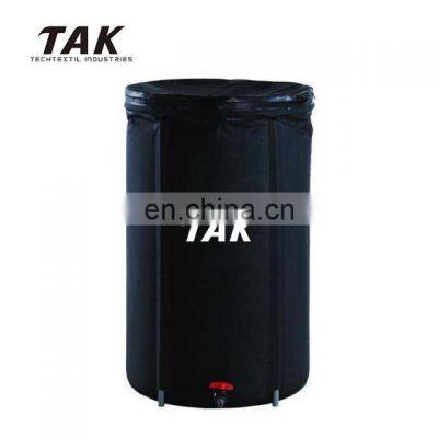 55 Gallon Collapsible Plastic Pvc Tarpaulin Foldable Rain Water Tank Barrel With a Lid photo-5