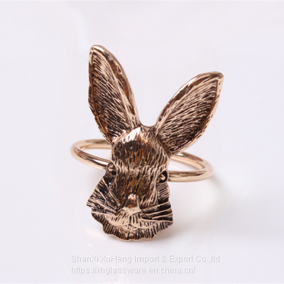 Easter Rabbit Napkin Buckle Thanksgiving Jade Rabbit Napkin Ring Little Rabbit Napkin Ring photo-3