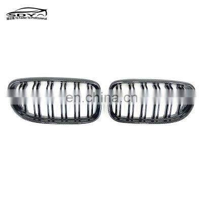 E90 Lci Replacement Grills Carbon Fiber Front Bumper Kidney Grille For BMW 3 Series E90 2009-2012 photo-6