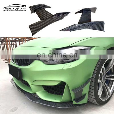 F80 M3 F82 M4 Carbon Fiber MAD Style Front Bumper Canard Air Knife  Front Separator Splitter For BMW F80 M3 F82 M4