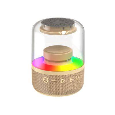 Loud Voice Portable Speaker BT Outdoor Subwoofer Bass Wireless TF card Speakers Mini RGB Transparent Loudspeaker