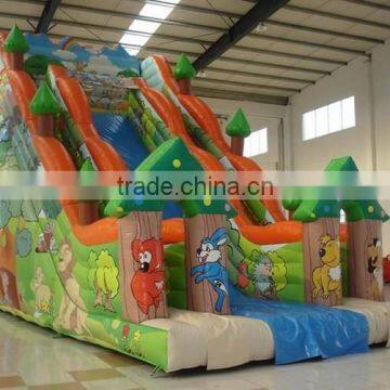 2015 Newest 30 Meter Long PVC Tarpualin Inflatable Slider City for Summer photo-6