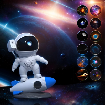 Rocket Astronaut Galaxy Projector 13 HD 4K Films Space Projector BT Speaker Remote Control Led Table Lamp Novelty Gifts For Kids