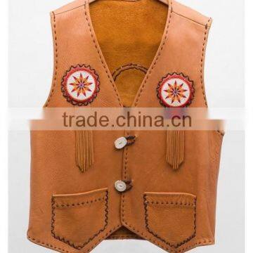 100% sheep leather vest