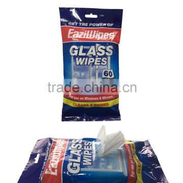 Factory hot sell Portable Galss Wipes