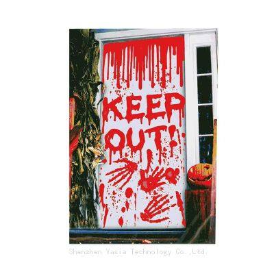 Bulk Bloody Handprint Stickers for Halloween Haunted House Bathroom Window Wall Decorative Decals