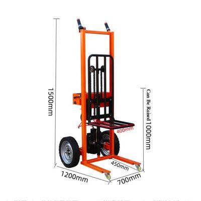Electric Tiger Cart Lifting Folding Storage Hand Lift Manual Pallet Stacker Trolley photo-3