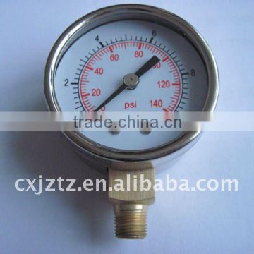 standard pressure gauge with steel polished case