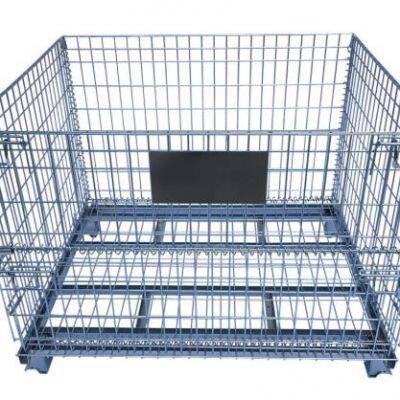 Storage Storage Metal Foldable Pallet Steel Wire Mesh Warehouse Cage Stillage photo-4