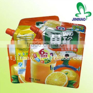 Fashional printing spout juice packaging bags