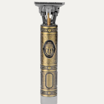 Buddha Head Retro Carving Hair Clipper USB Charging Electric Push（Wechat:13510231336）