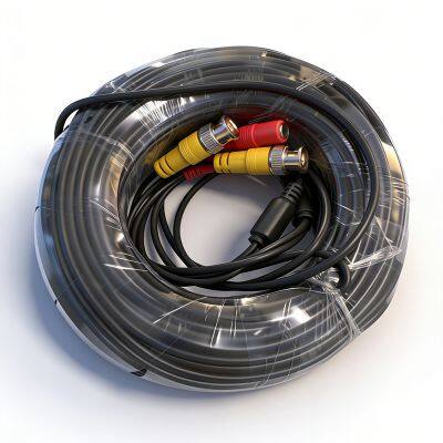 BNC+DC 50m Cctv Cord Power Supply Video Cable Extension Cord for Security Surveillance Cameras, AHD Factory Monitoring Cable photo-5