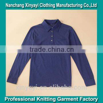 Custom 100% cotton solid color long sleeve polo shirts/dry fit polo shirt/polo shirt design china supplier