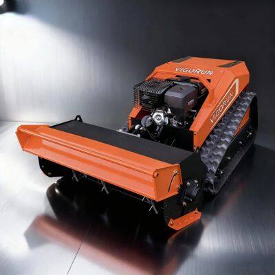 Industrial Grade Automatic Gasoline Electric Hybrid Flail Mower With Track-Mounted Blades for Lawn Grass Disposal-Vigorun Tech photo-2