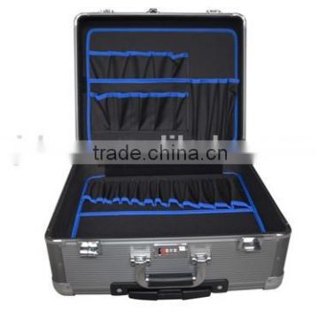 Secure Locking Aluminum Trolley Case with Double Tool Board