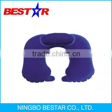 Customized U shaped inflatable travel neck pillow