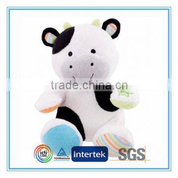 OEM cute plush cow toy for baby