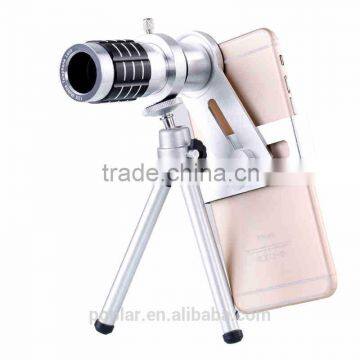 Poplar High Quality 12x Universal Mobile Phone Zoom Lens Optical Telescope Camera