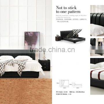 new modern genuine sleep leather bed (H-018)