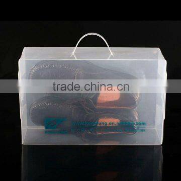 transparent white pp/pet shoes packaging box