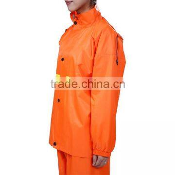 Orange Luminous Suit Thick Waterproof Safety Riding Raincoat photo-3