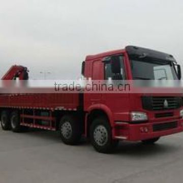 2015 hot sale low price howo 8*4 340hp euro3 30Ton Truck Mounted Crane for sale made in china